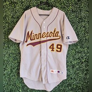 Mens Size 46 Minnesota Golden Gophers #49 Baseball Jersey